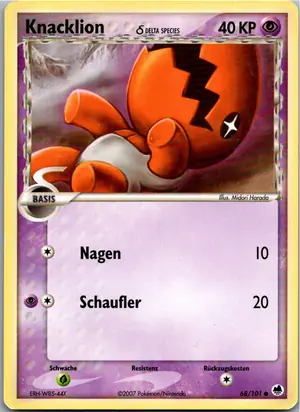 Pokémon-Karte Knacklion 68/101 EX Dragon Frontiers