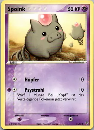 Pokémon-Karte Spoink 74/97 EX Drache