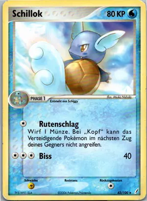 Pokémon-Karte Schillok 43/100 EX Crystal Guardians