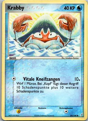 Pokémon-Karte Krabby 54/100 EX Crystal Guardians