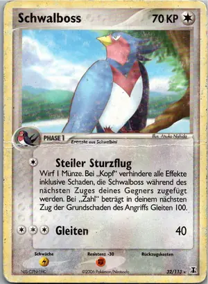Pokémon-Karte Schwalboss 32/113 EX Delta Species