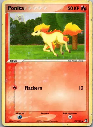 Pokémon-Karte Ponita 78/113 EX Delta Species