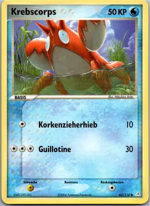 Pokémon-Karte Krebscorps 62/110 EX Holon Phantoms