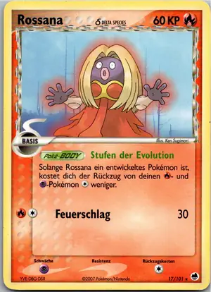 Pokémon-Karte Rossana 17/101 EX Dragon Frontiers