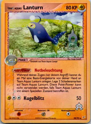 Pokémon-Karte Lanturn 28/95 EX Team Magma vs Team Aqua