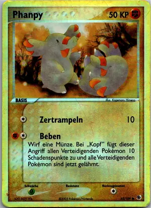 Pokémon-Karte Phanpy 62/109 EX Rubin & Saphir