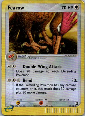 Pokémon-Karte Fearow Ibitak 37/100 EX Sandsturm