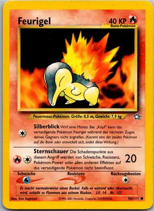 Pokémon-Karte Feurigel 56/111 Neo Genesis