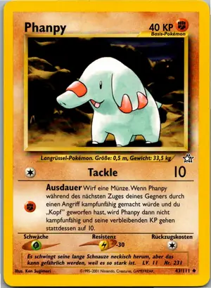 Pokémon-Karte Phanpy 43/111 Neo Genesis
