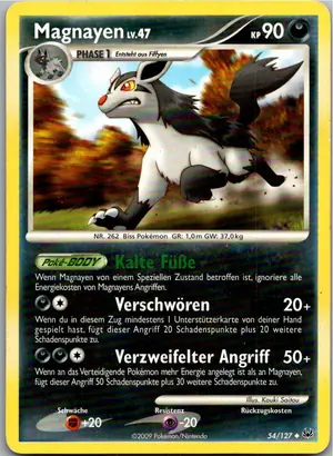 Pokémon-Karte Magnayen 54/127 Platin