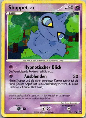 Pokémon-Karte Shuppet 92/127 Platin