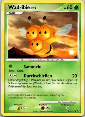 Pokémon-Karte Wadribie 71/127 Platin