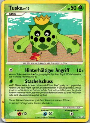 Pokémon-Karte Tuska 67/127 Platin