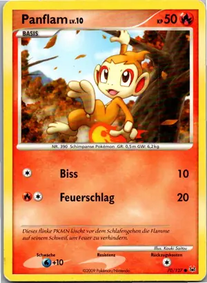 Pokémon-Karte Panflam 70/127 Platin