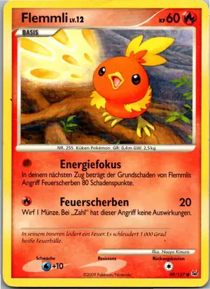 Pokémon-Karte Flemmli 99/127 Platin