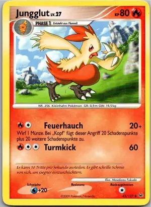 Pokémon-Karte Jungglut 45/127 Platin