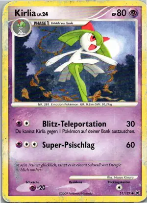 Pokémon-Karte Kirlia 51/127 Platin