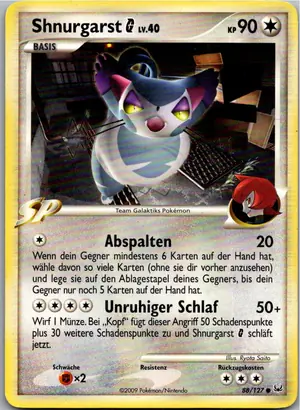 Pokémon-Karte Shnurgarst 88/127 Platin