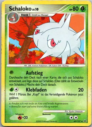 Pokémon-Karte Schaloko 63/127 Platin