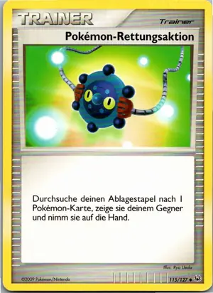 Pokémon-Karte Pokemon-Rettungsaktion 115/127 Platin