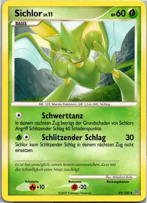 Pokémon-Karte Sichlor 49/100 Sturmtief
