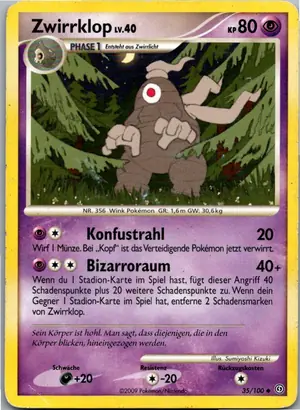 Pokémon-Karte Zwirrklop 35/100 Sturmtief