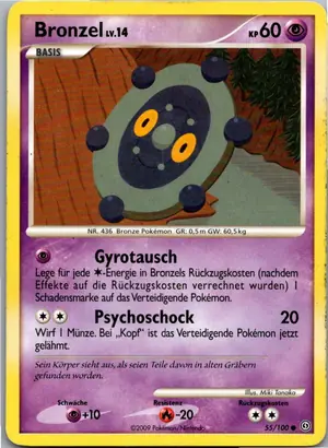 Pokémon-Karte Bronzel 55/100 Sturmtief