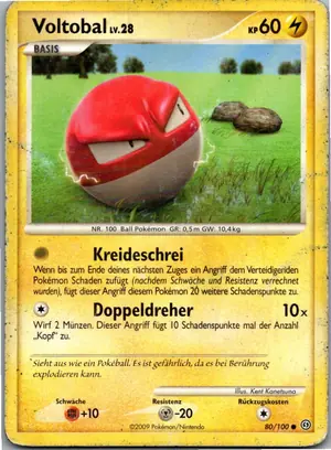 Pokémon-Karte Voltobal 80/100 Sturmtief