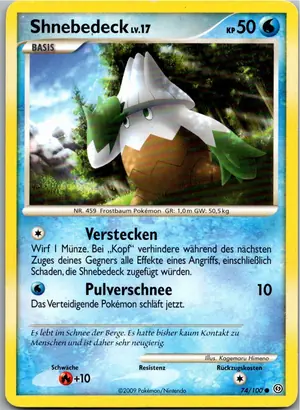 Pokémon-Karte Shnebedeck 74/100 Sturmtief