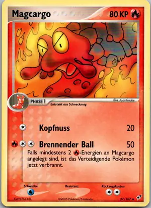 Pokémon-Karte Magcargo 37/107 EX Deoxys
