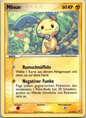 Pokémon-Karte Minun 41/107 EX Deoxys