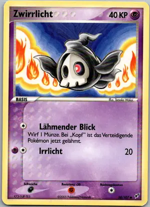 Pokémon-Karte Zwirrlicht 58/107 EX Deoxys