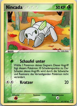 Pokémon-Karte Nincada 67/107 EX Deoxys