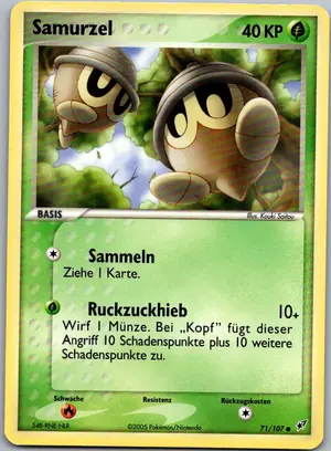 Pokémon-Karte Samurzel 71/107 EX Deoxys