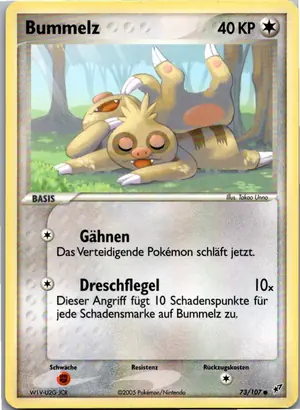 Pokémon-Karte Bummelz 73/107 EX Deoxys