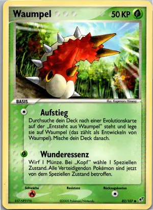 Pokémon-Karte Waumpel 82/107 EX Deoxys