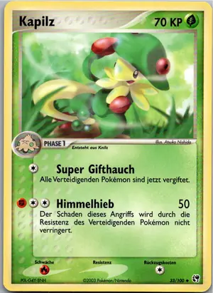 Pokémon-Karte Kapilz 33/100 EX Sandsturm