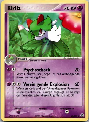 Pokémon-Karte Kirlia 40/100 EX Sandsturm