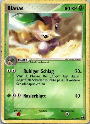 Pokémon-Karte Blanas 48/100 EX Sandsturm