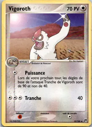 Pokémon-Karte Vigoroth 52/100 EX Sandsturm