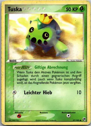 Pokémon-Karte Tuska 57/100 EX Sandsturm