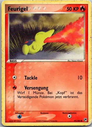 Pokémon-Karte Feurigel 59/100 EX Sandsturm
