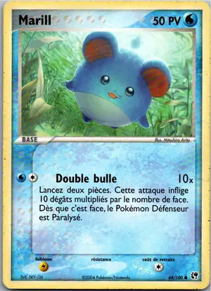 Pokémon-Karte Marill 68/100 EX Sandsturm