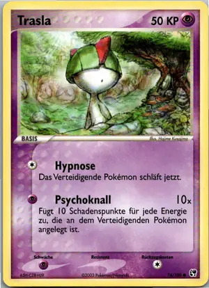 Pokémon-Karte Trasla 74/100 EX Sandsturm