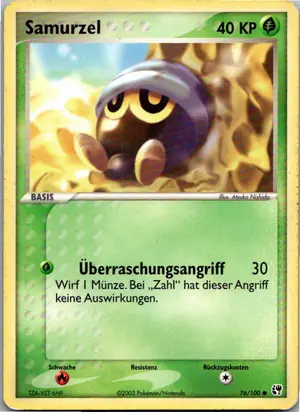 Pokémon-Karte Samurzel 76/100 EX Sandsturm