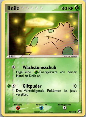 Pokémon-Karte Knilz 78/100 EX Sandsturm