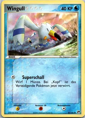 Pokémon-Karte Wingull 84/100 EX Sandsturm