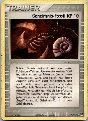 Pokémon-Karte Geheimnis-Fossil 91/100 EX Sandsturm