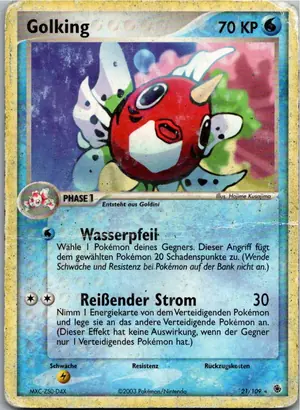 Pokémon-Karte Golking 21/109 EX Rubin & Saphir