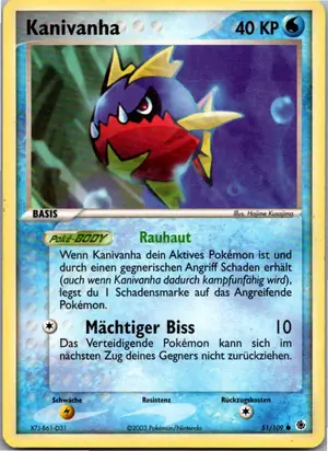 Pokémon-Karte Kanivanha 51/109 EX Rubin & Saphir
